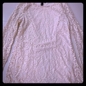 Cocktail dress beige rose